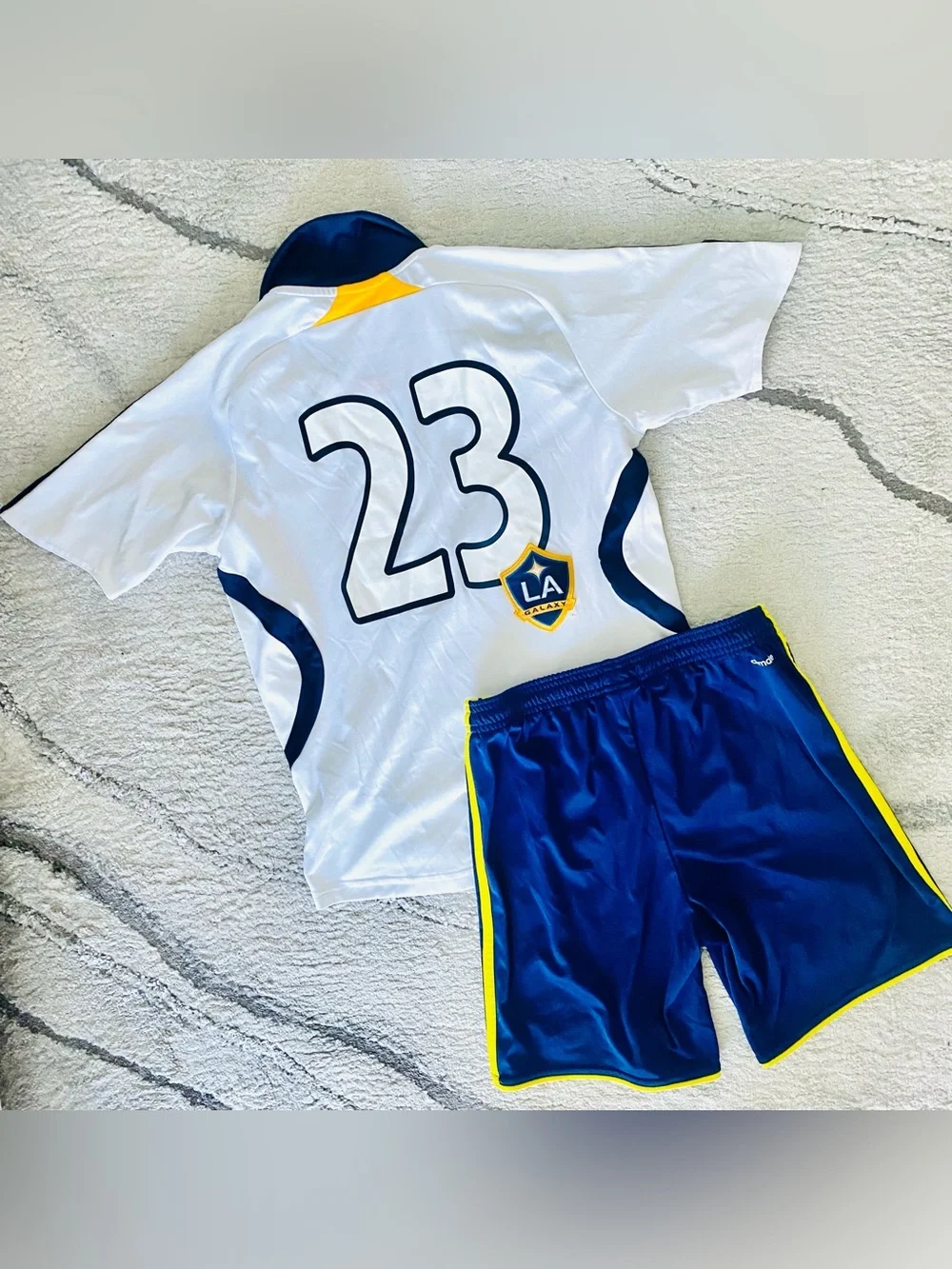 ⚽️Adidas BOYS “L.A Galaxy”  “23” Soccer Jersey set SZ L